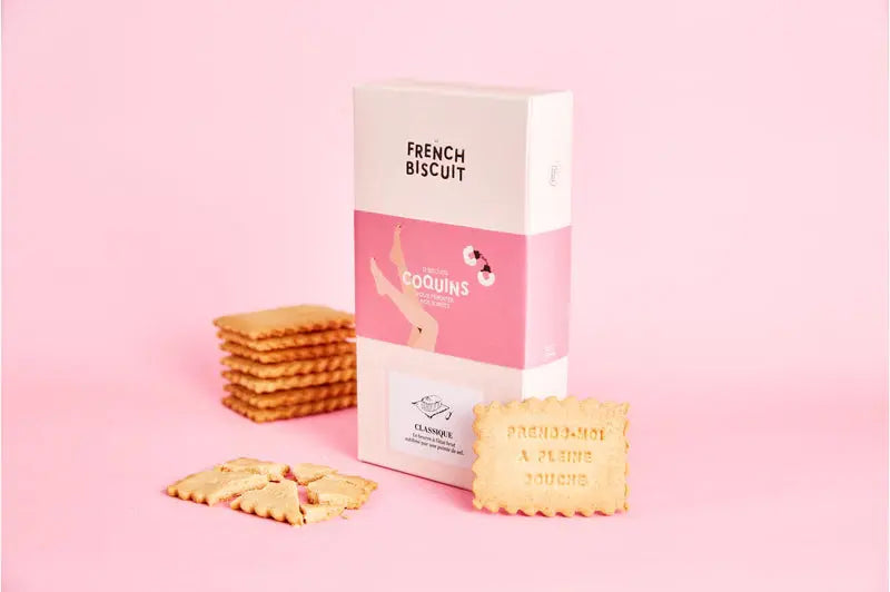 Biscuits messages coquins – Boîte de 12 biscuits gourmands French biscuits