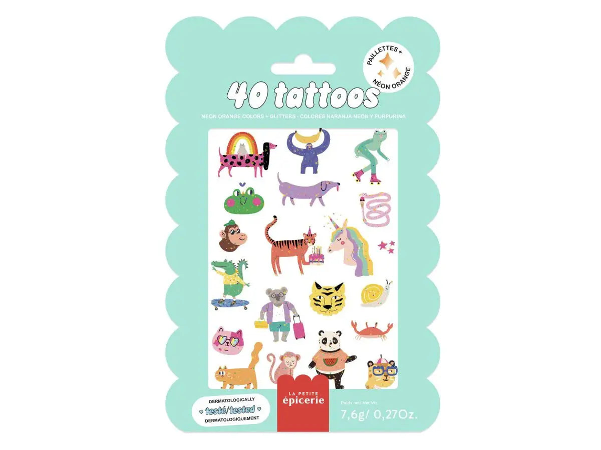 Tatouages temporaires enfant – Pochette fun colorée La petite épicerie