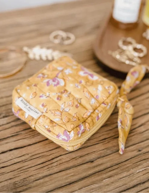 Étui à bijoux femme / porte monnaie Bindi Atelier – Coton matelassé imprimé Bindi atelier