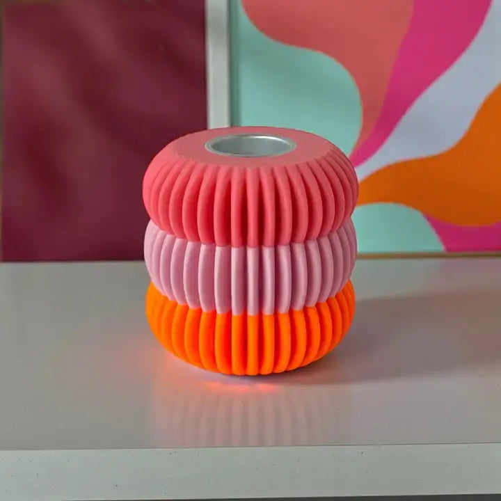 Porte-bougie imprimé 3D Triluma design réversible
