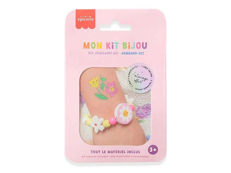 Kit bijou enfant – Bracelet en perles en bois colorées La petite épicerie