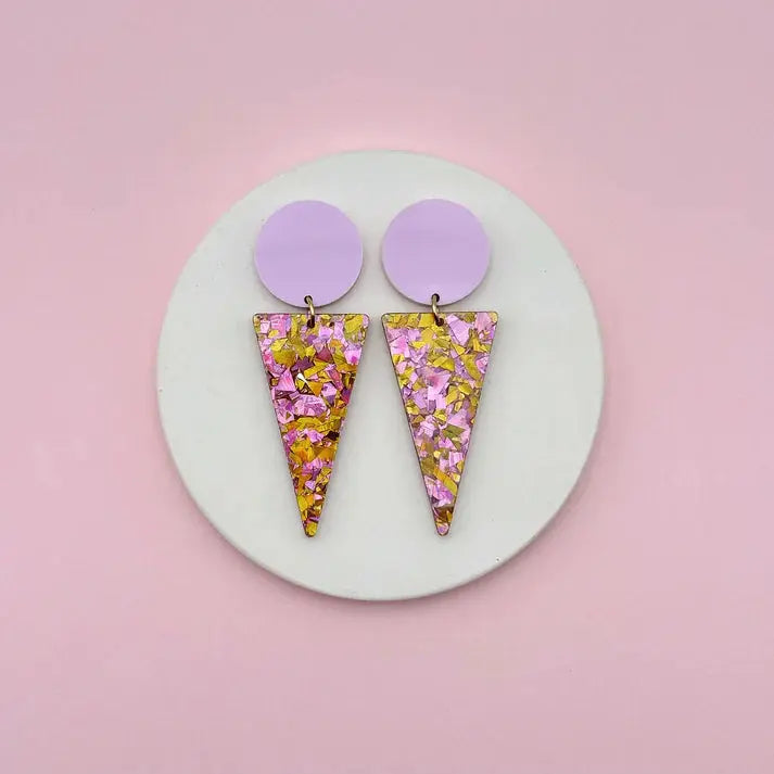 Studio Annette Boucles d’oreilles Joséphine bleu et confettis - Les curieuses