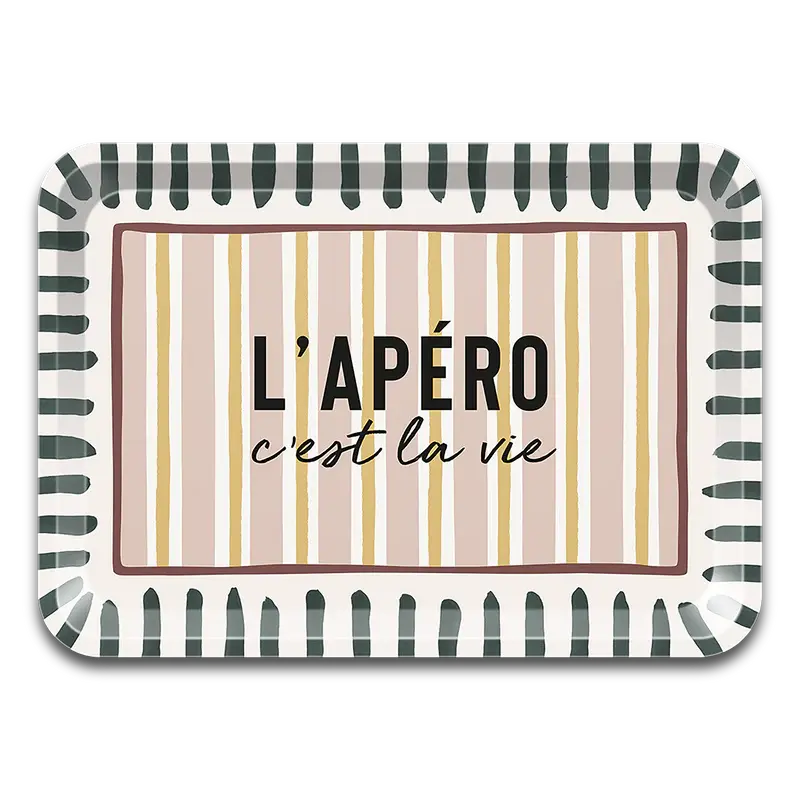 Plateau apéritif bois design et pratique