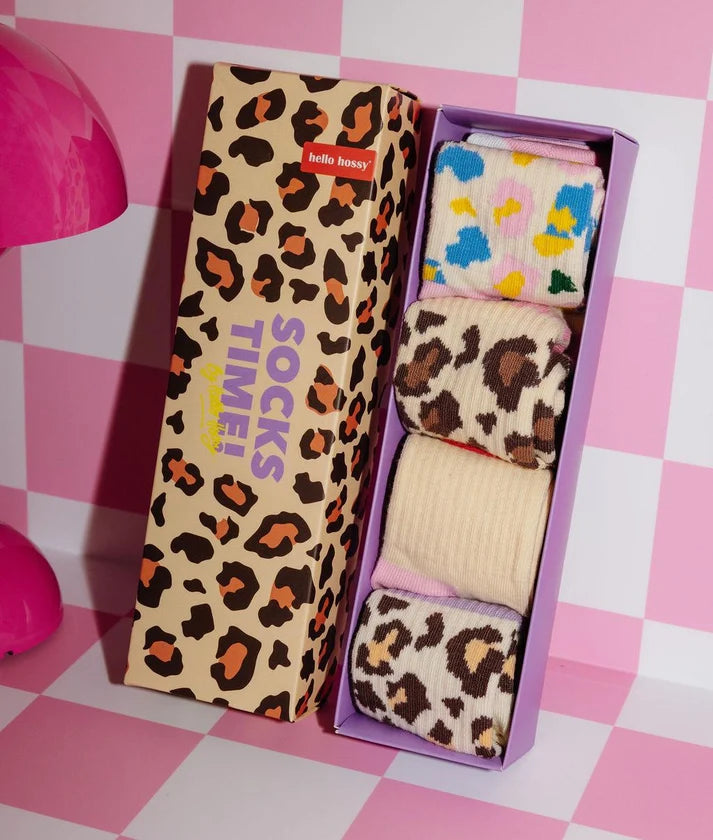 Chaussettes léopard enfant et bébé – Coffret de 4 paires Hello hossy Hello Hossy