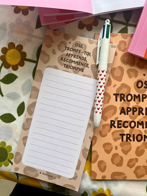 Bloc note léopard - Petit coq Les curieuses