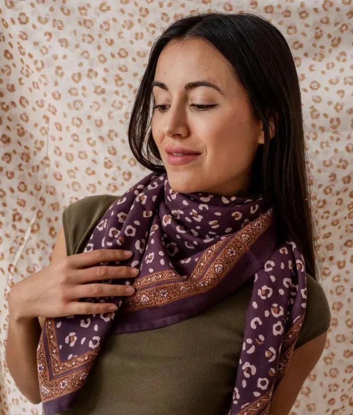 Grand foulard léopard - Bengal Sureau - Bindi Bindi atelier