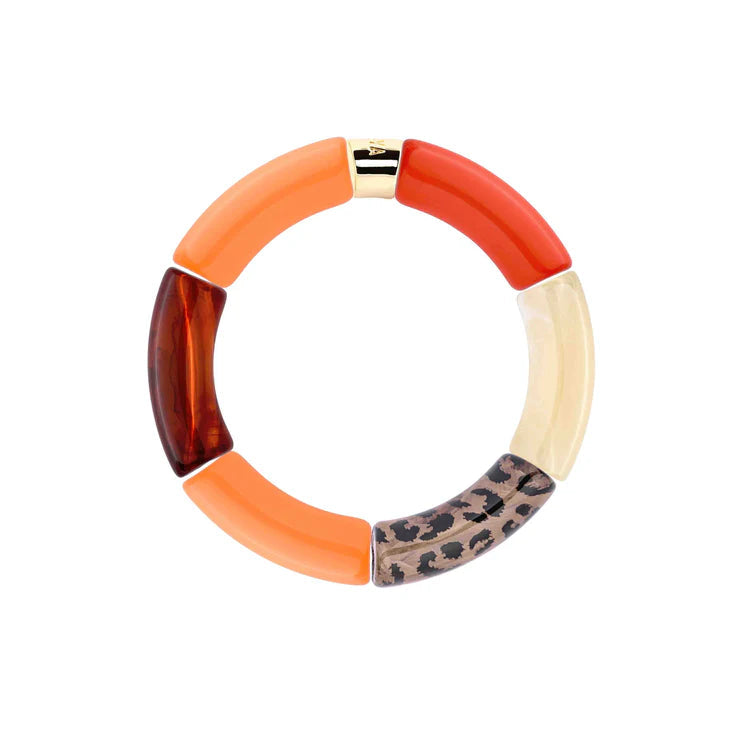 Bracelet Pipoca Maraca trio de bracelets orange Parabaya Parabaya