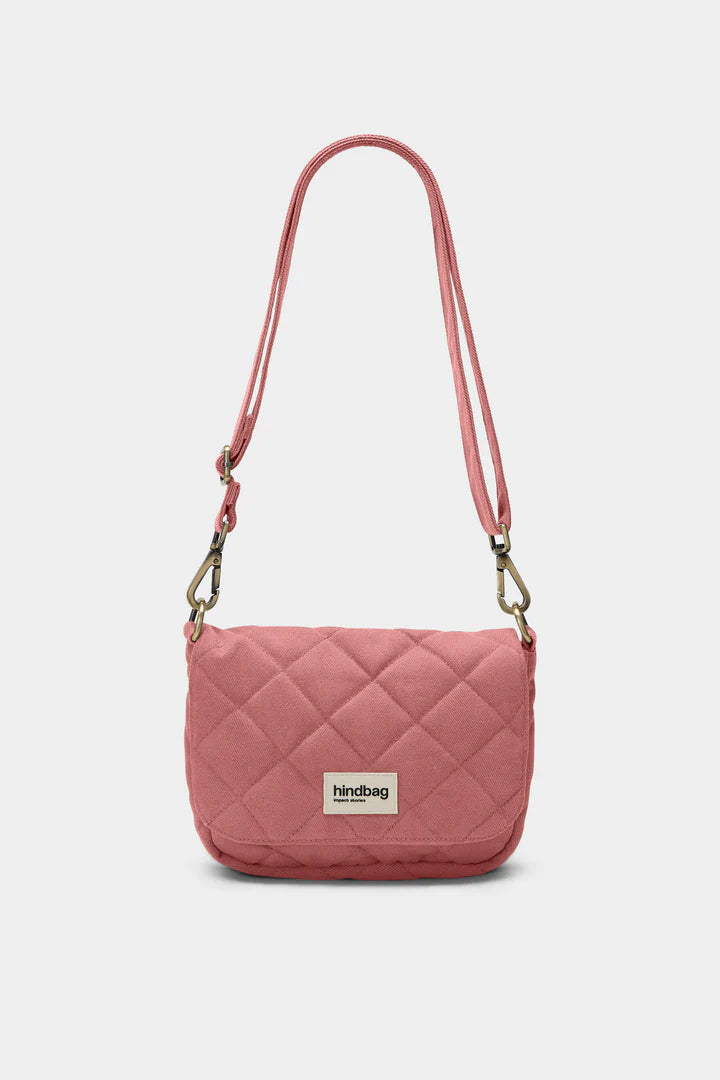 Sac bandoulière matelassé sauge Margault en coton bio Hindbag Hindbag