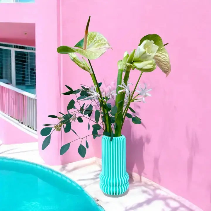 Vase imprimé 3D PLA design écologique et coloré