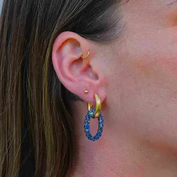 Créoles ovales en résine époxy et acier inoxydable doré ou argenté Les Nicolettes