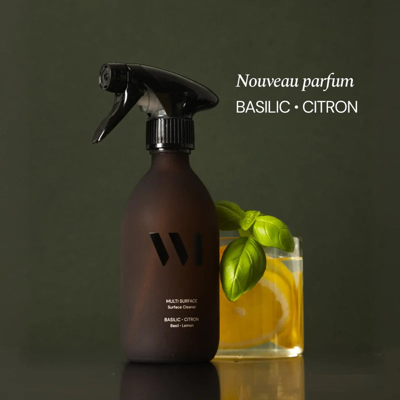 Nettoyant multi-surface basilic citron – Flacon rechargeable 290 ml What matters What Matters