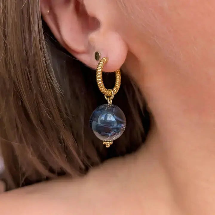 Créoles charm interchangeable BELLA – Boucles d’oreilles colorées