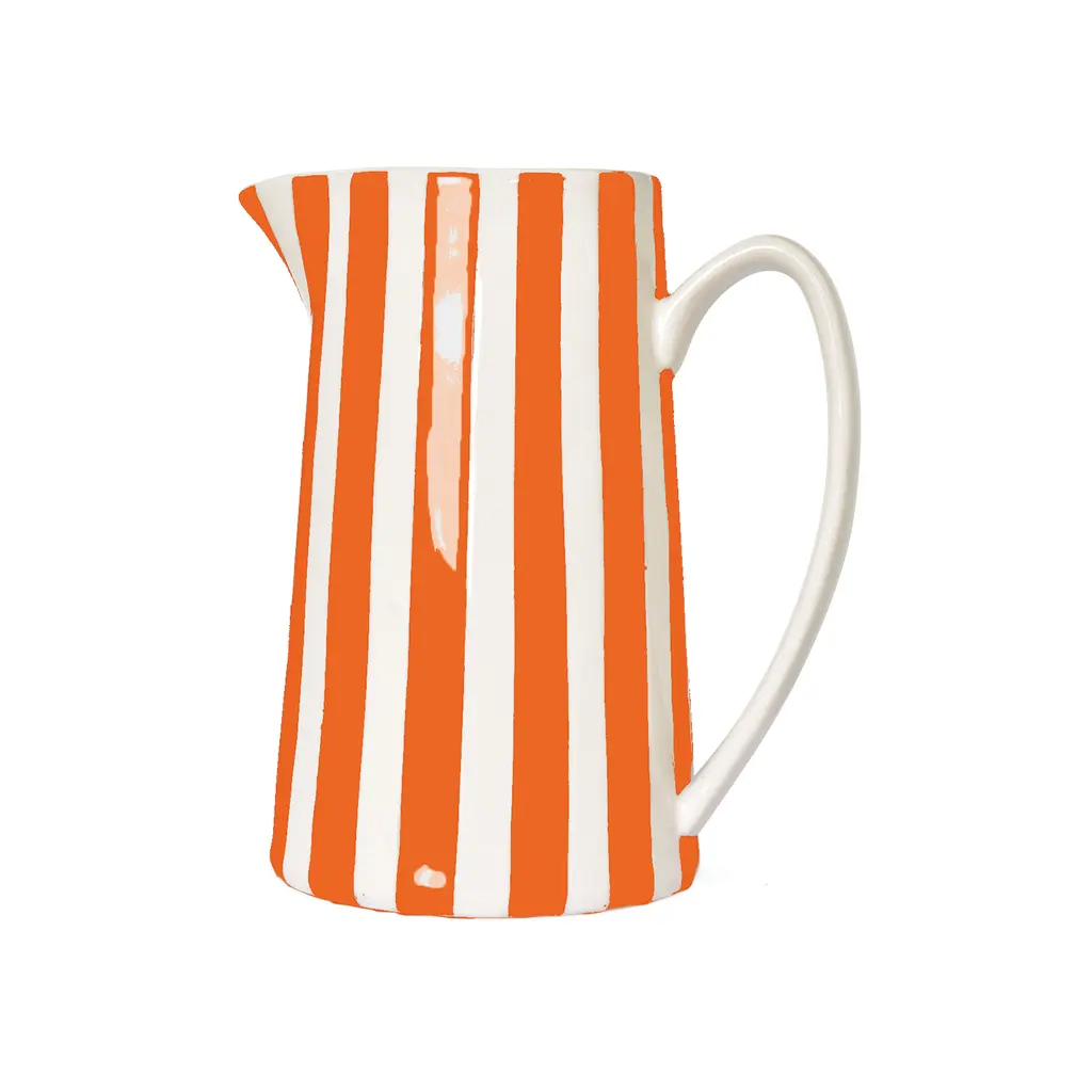 Pichet vintage orange rayé 1 litre