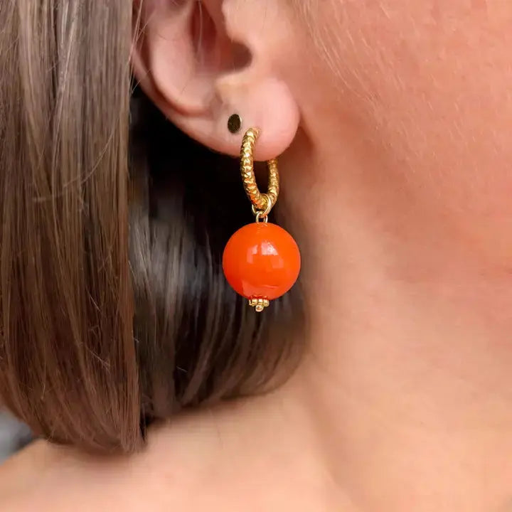Créoles charm interchangeable BELLA – Boucles d’oreilles colorées