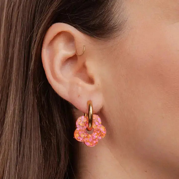 Créoles Fleur - Les nicolettes Les nicolettes