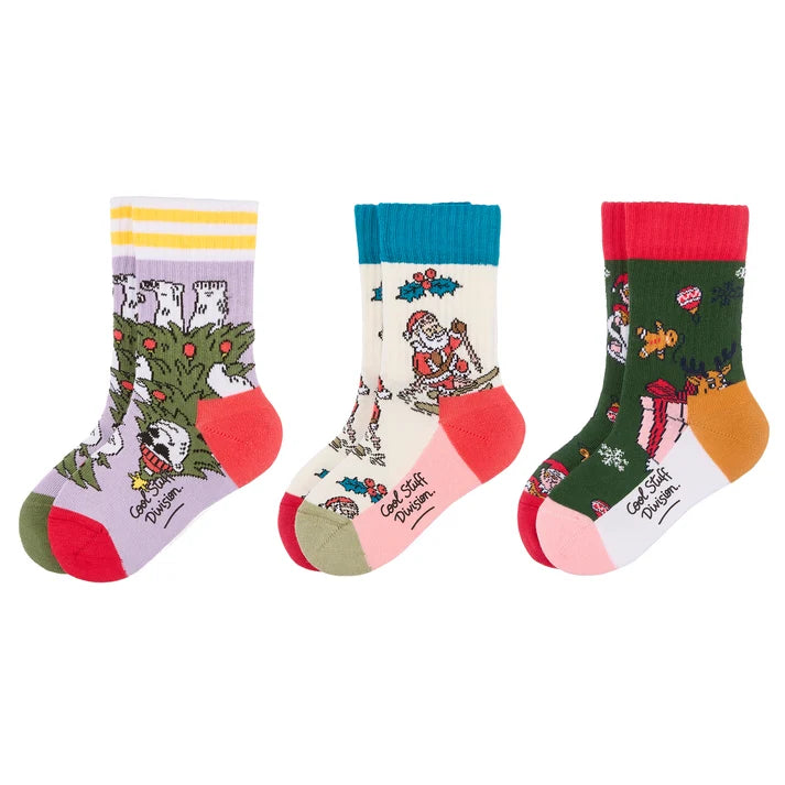 Chaussettes Noël enfant et bébé – Coffret de 3 paires Hello hossy Hello Hossy