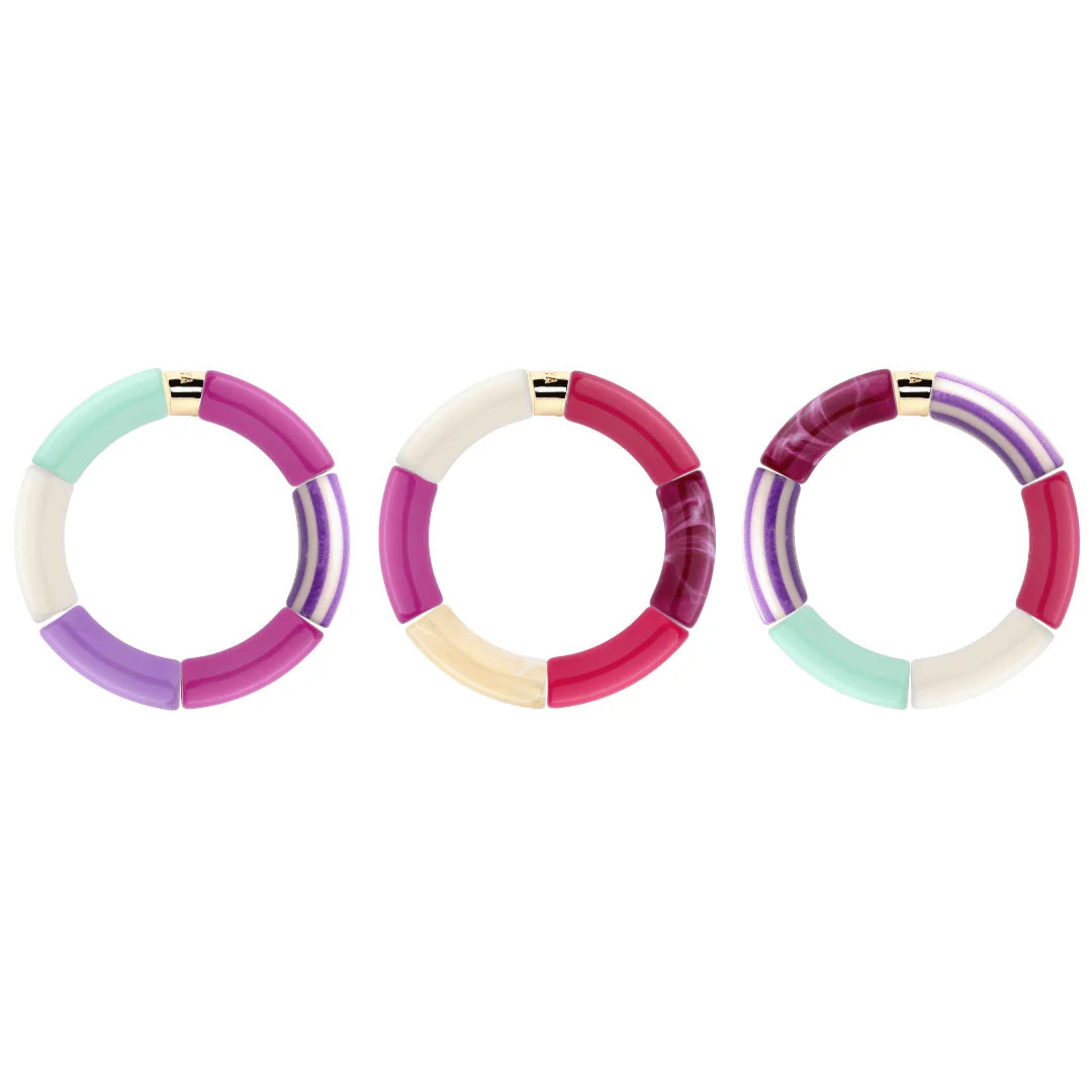 Bracelet Pipoca Piruleta trio de bracelets colorés Parabaya Parabaya