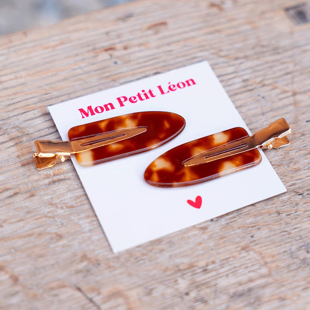 Pinces à cheveux plates – set de 2 accessoires tendance Mon petit léon mon petit léon