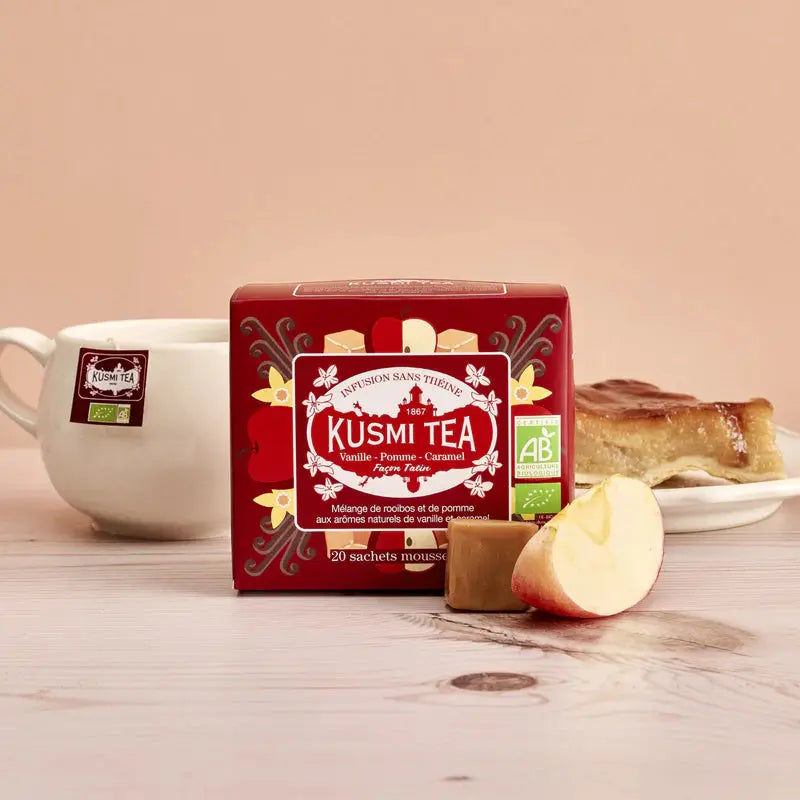 Tisane pomme caramel vanille gourmande sans théine