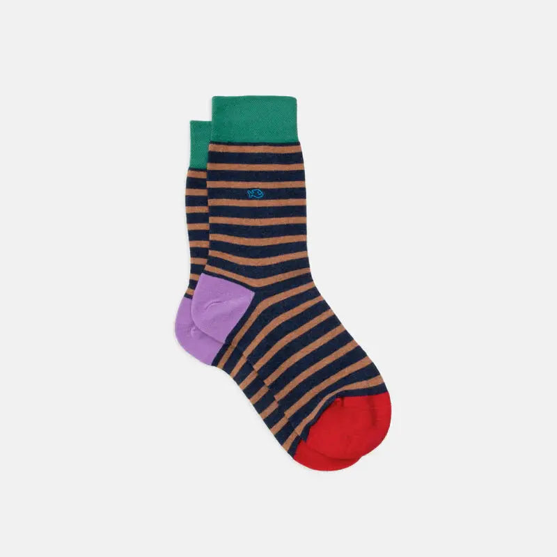 Chaussettes rayures coton BILLYBELT mi-mollet Billybelt