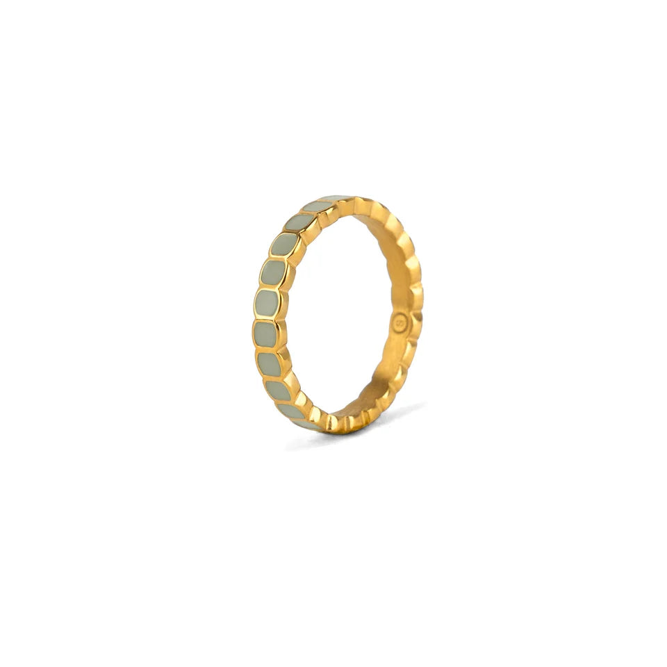 Bague Mon Rêve Beige – acier inoxydable Simone à bordeaux simone à bordeaux