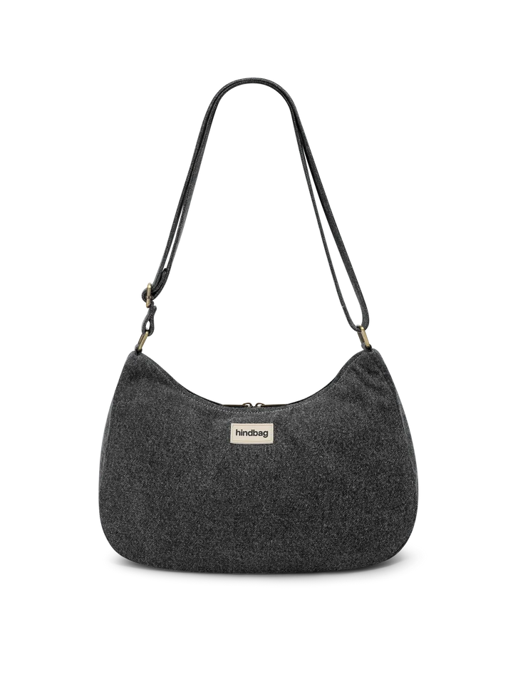 Sac bandoulière Rosa Denim gris foncé – coton bio Hindbag Hindbag