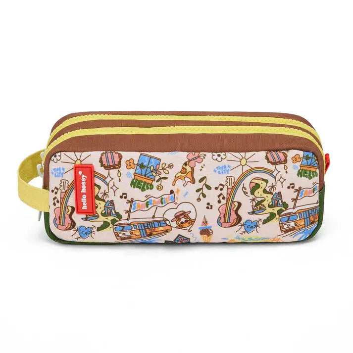 Trousse scolaire enfant double compartiment Léopard