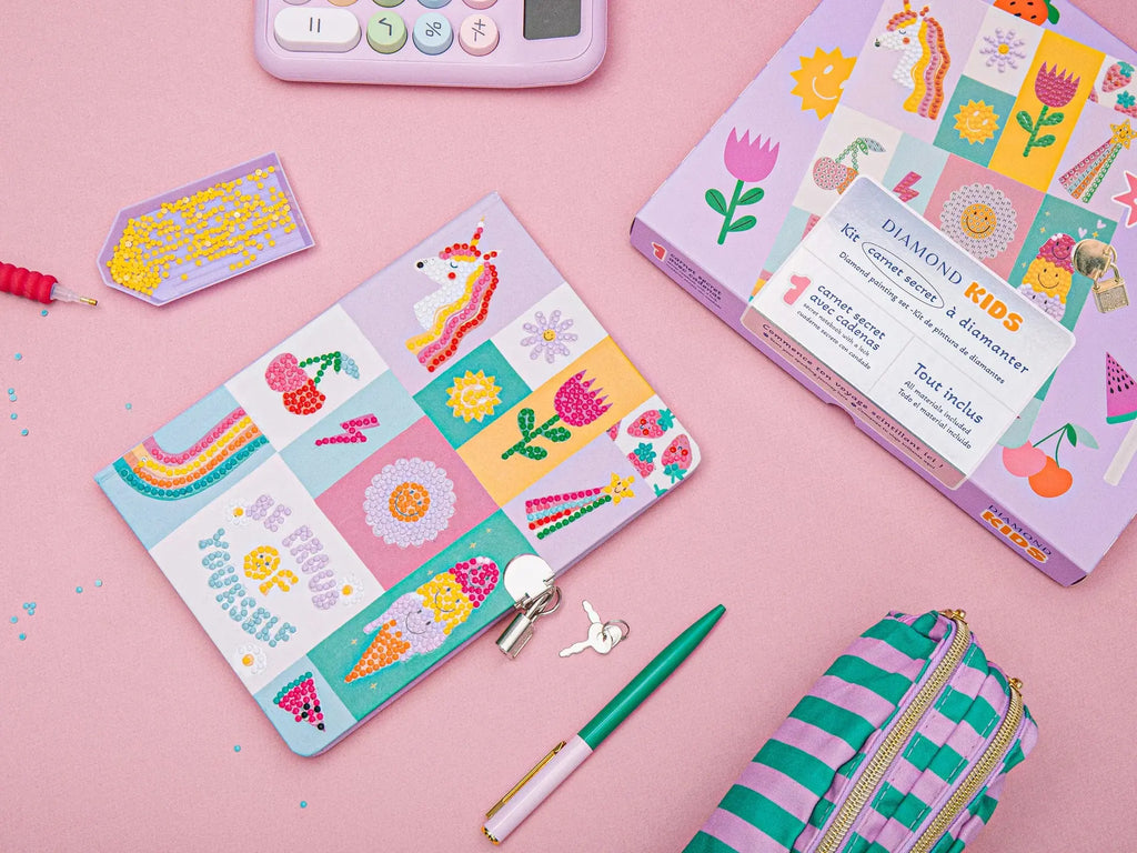 Carnet diamond painting enfant – Carnet secret à strass La petite épicerie
