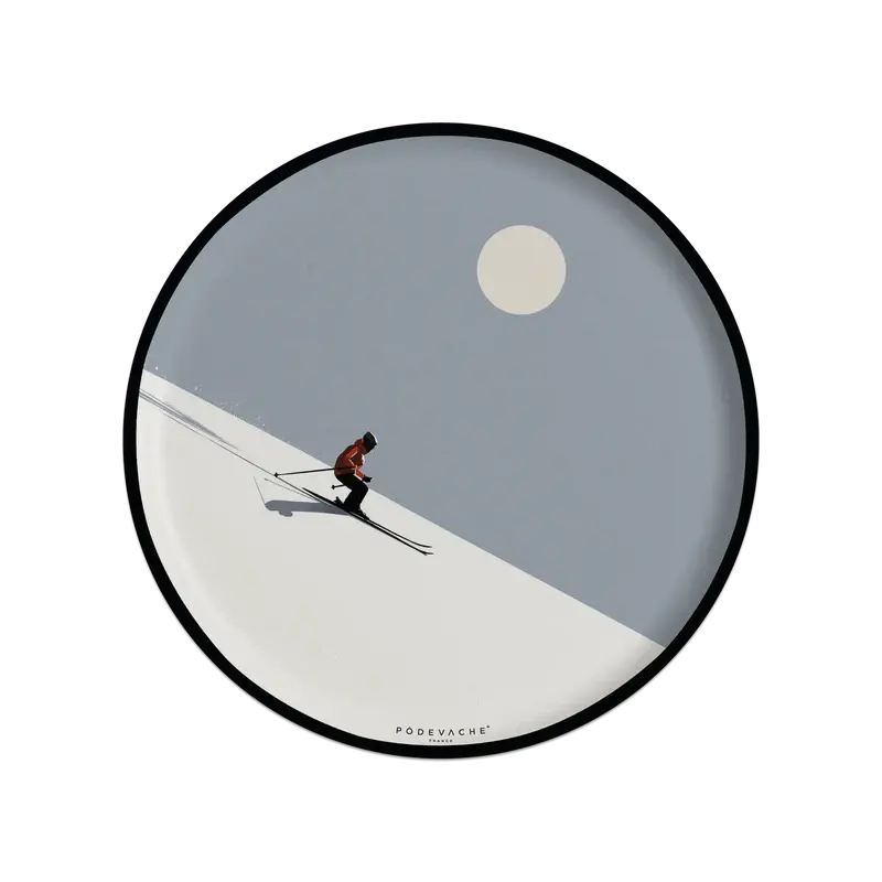 Set De Table Vinyle Ski Skieur podevache