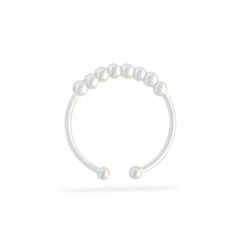 Bague anti stress femme Chill Slim+ discrète 8 perles Lullie