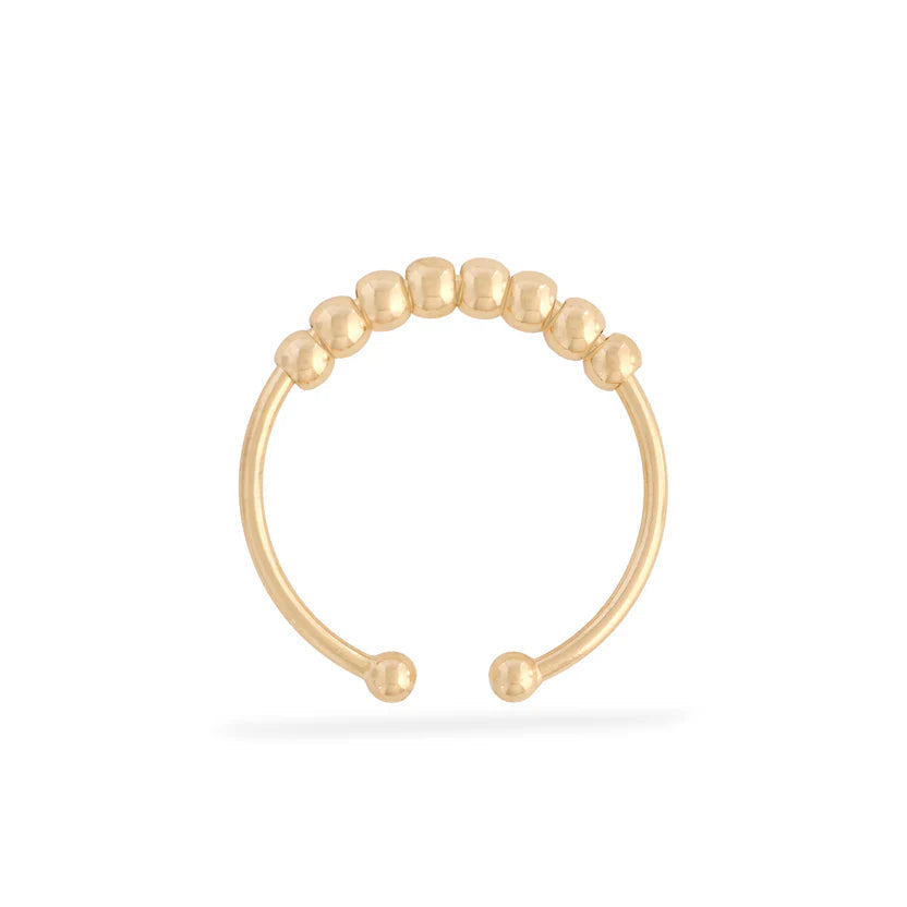 Bague anti stress femme Chill Slim+ discrète 8 perles Lullie
