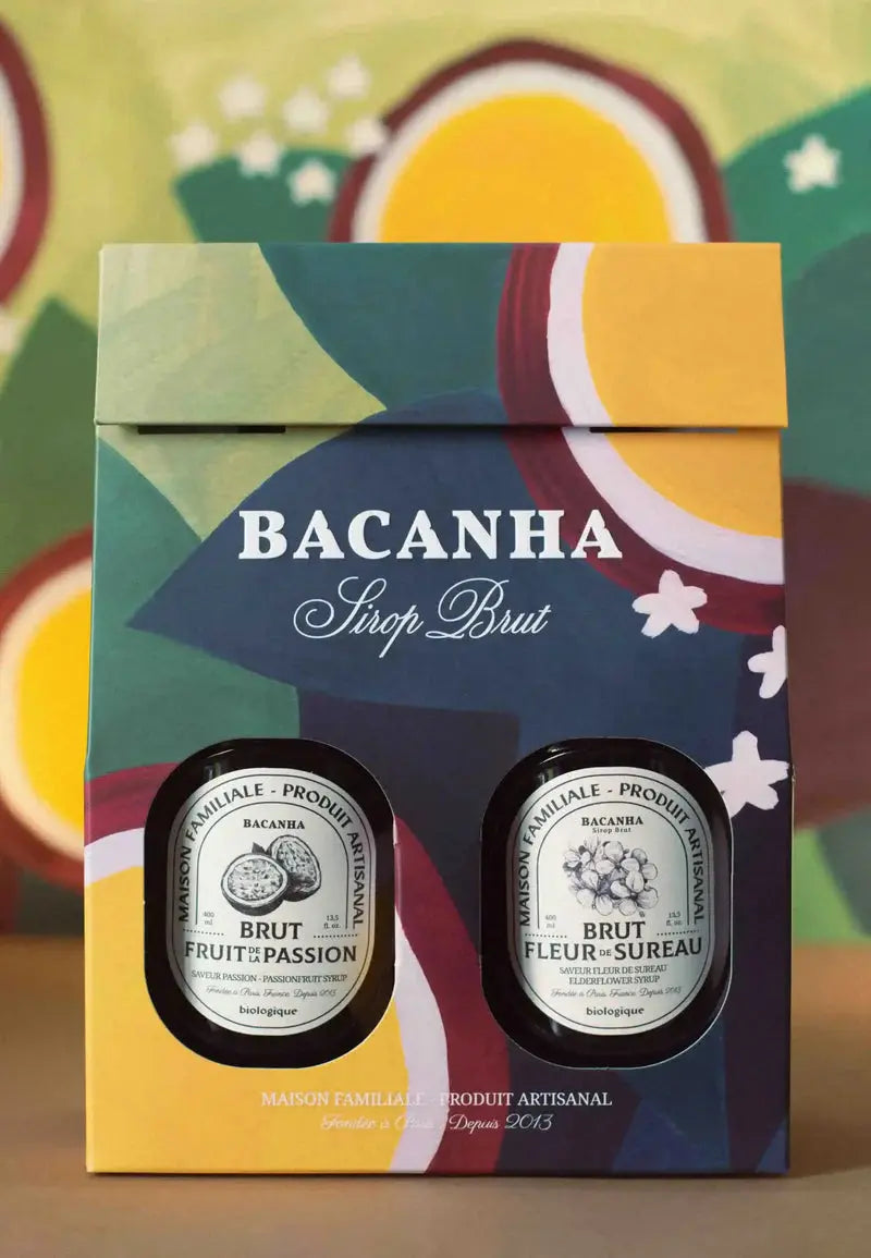 Coffret sirops cocktail Bacanha fleur de sureau & fruit de la passion