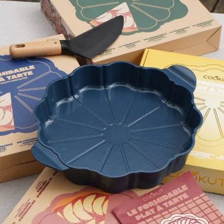 Plat à tarte anti adhésif Le Formidable 29 cm avec coupe-tarte Cookut Cookut
