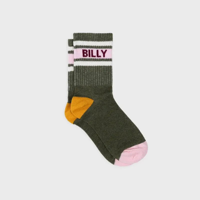 Chaussettes tennis - Vert, rayé rose et blanc - Billybelt Billybelt