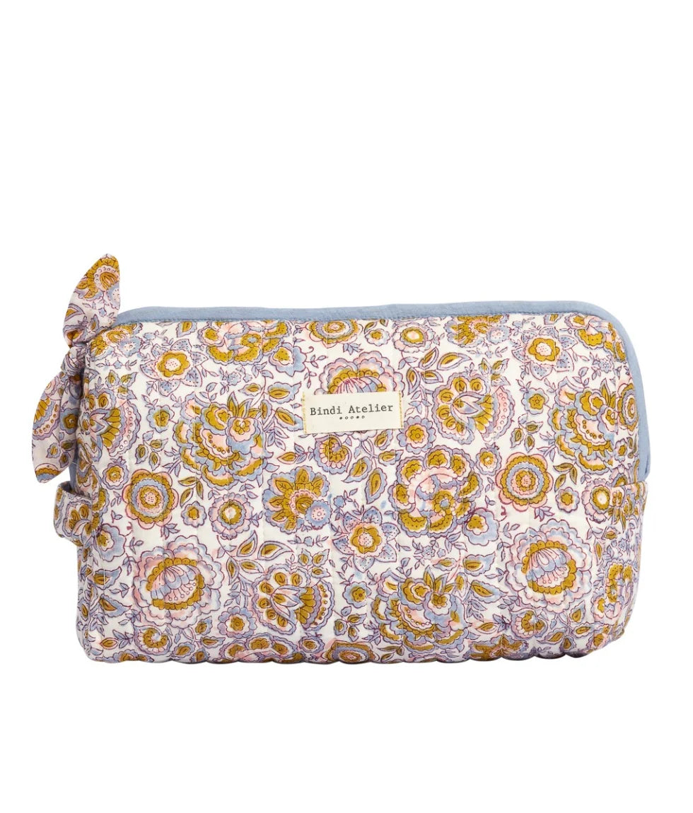 Trousse de toilette Bindi Atelier femme Garda Bleuet – Coton matelassé Bindi atelier