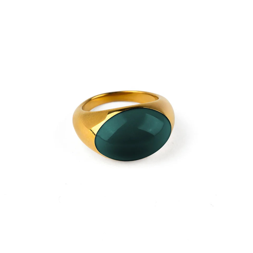 Bague Mon Trésor Beige – bijou doré en acier inoxydable Simone à Bordeaux simone à bordeaux