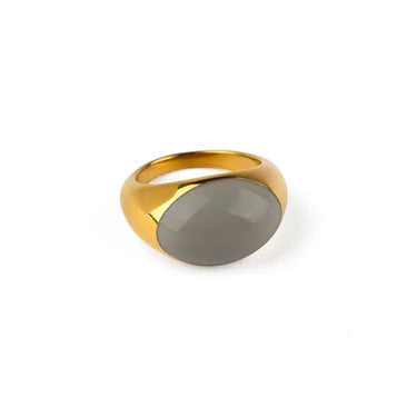 Bague Mon Trésor Beige – bijou doré en acier inoxydable Simone à Bordeaux simone à bordeaux