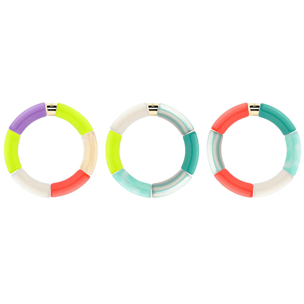 Bracelet Pipoca Surf trio de bracelets colorés Parabaya Parabaya