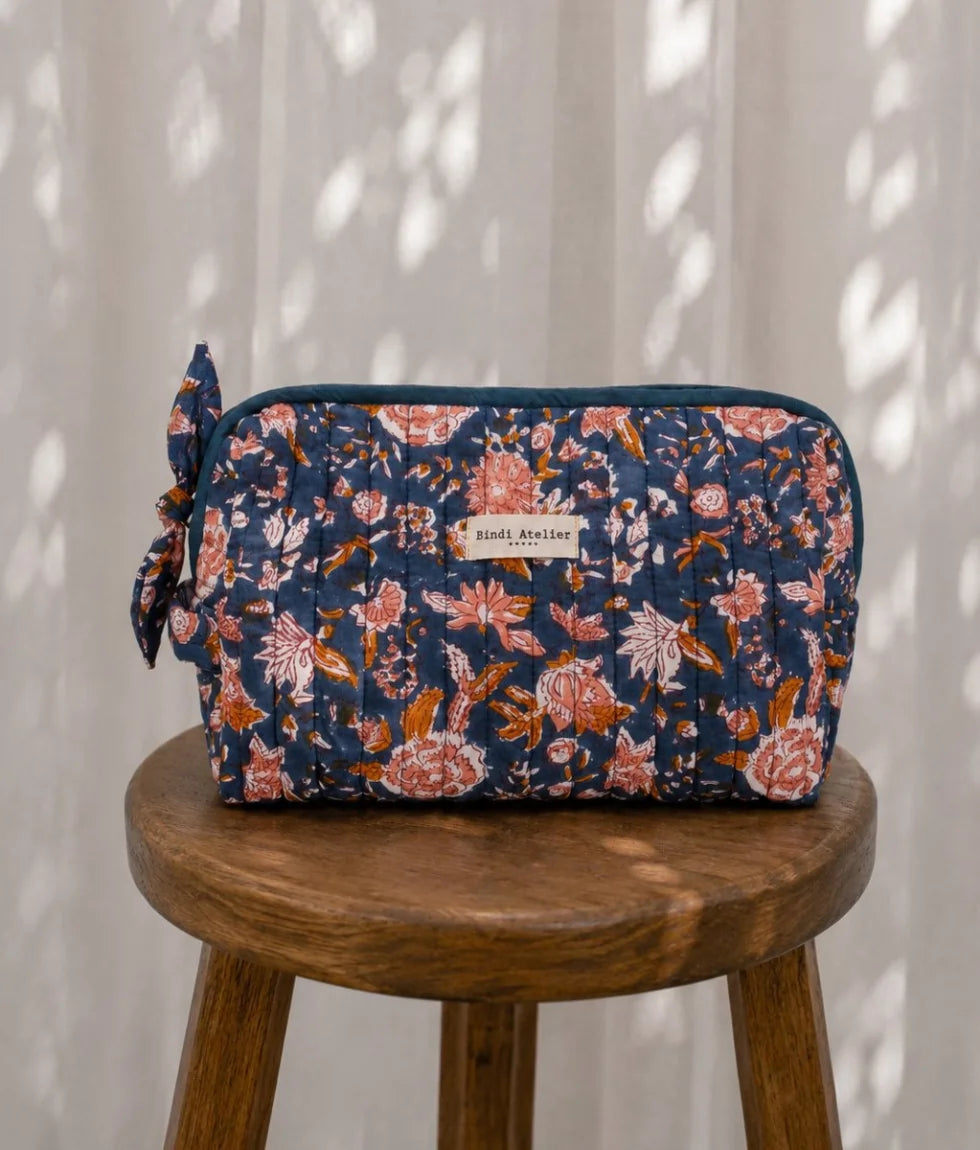 Trousse de toilette Goa Lagon Bindi atelier Bindi atelier