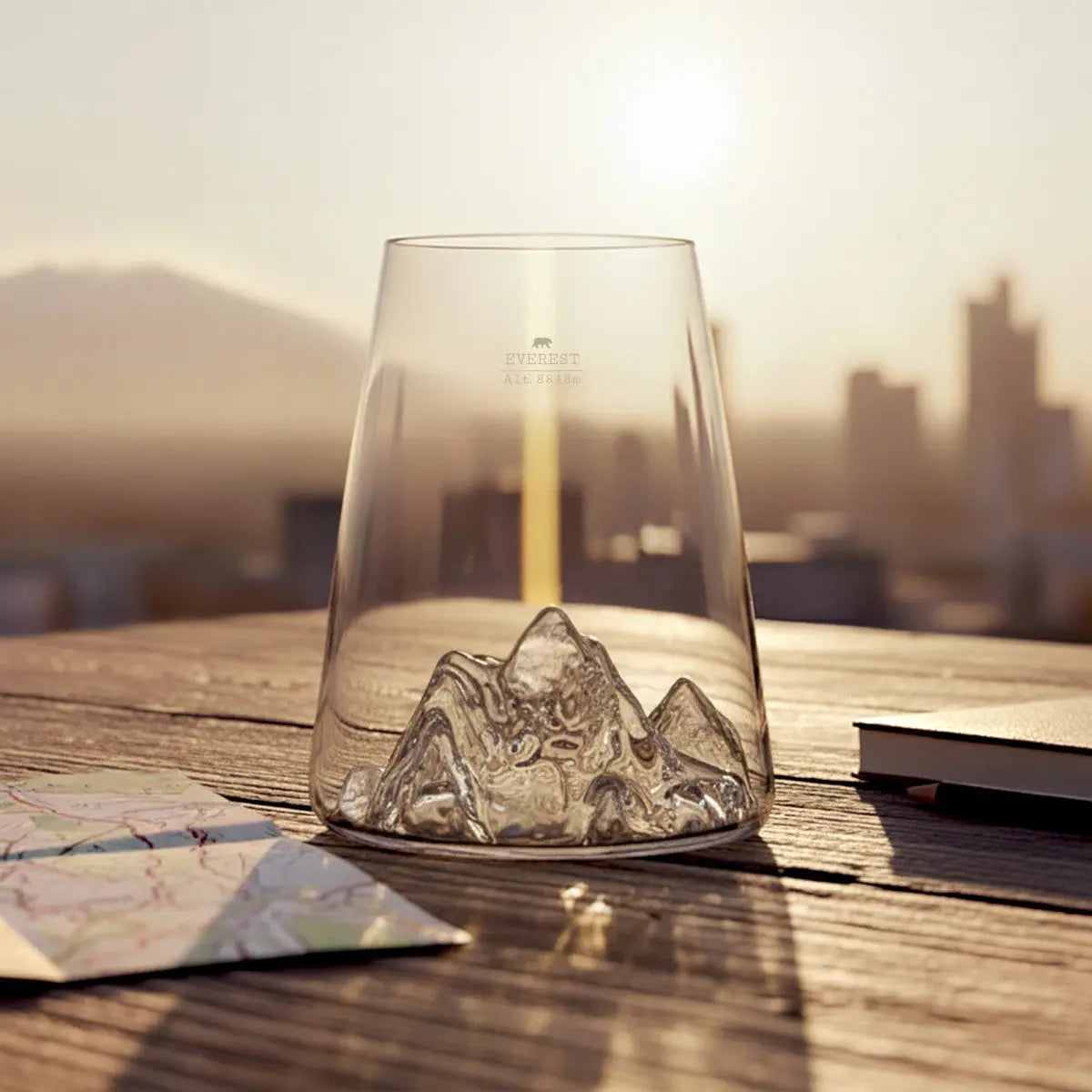 Verre Mont Everest soufflé main en borosilicate 450 ml alaskan maker