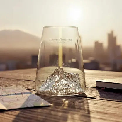 Verre Pic du Midi soufflé main en borosilicate 450 ml alaskan maker