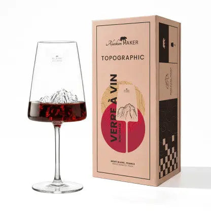 Verre vin Mont Blanc en verre borosilicate soufflé