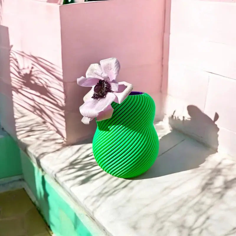 Vase imprimé 3D design écologique et coloré