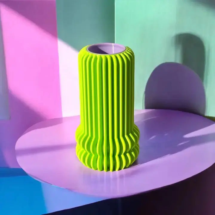 Vase imprimé 3D PLA design écologique et coloré