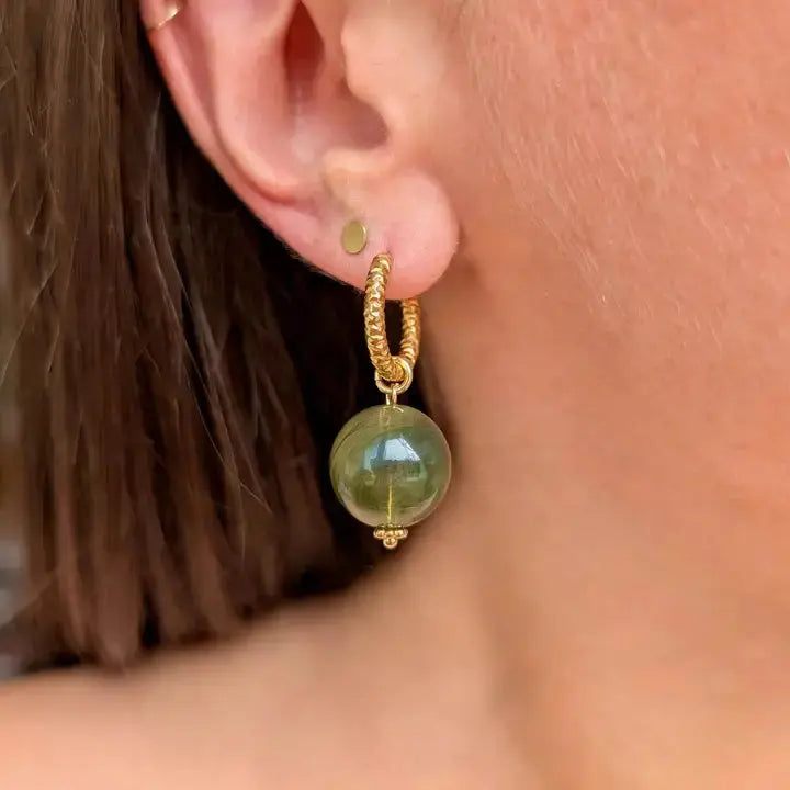 Créoles charm interchangeable BELLA – Boucles d’oreilles colorées