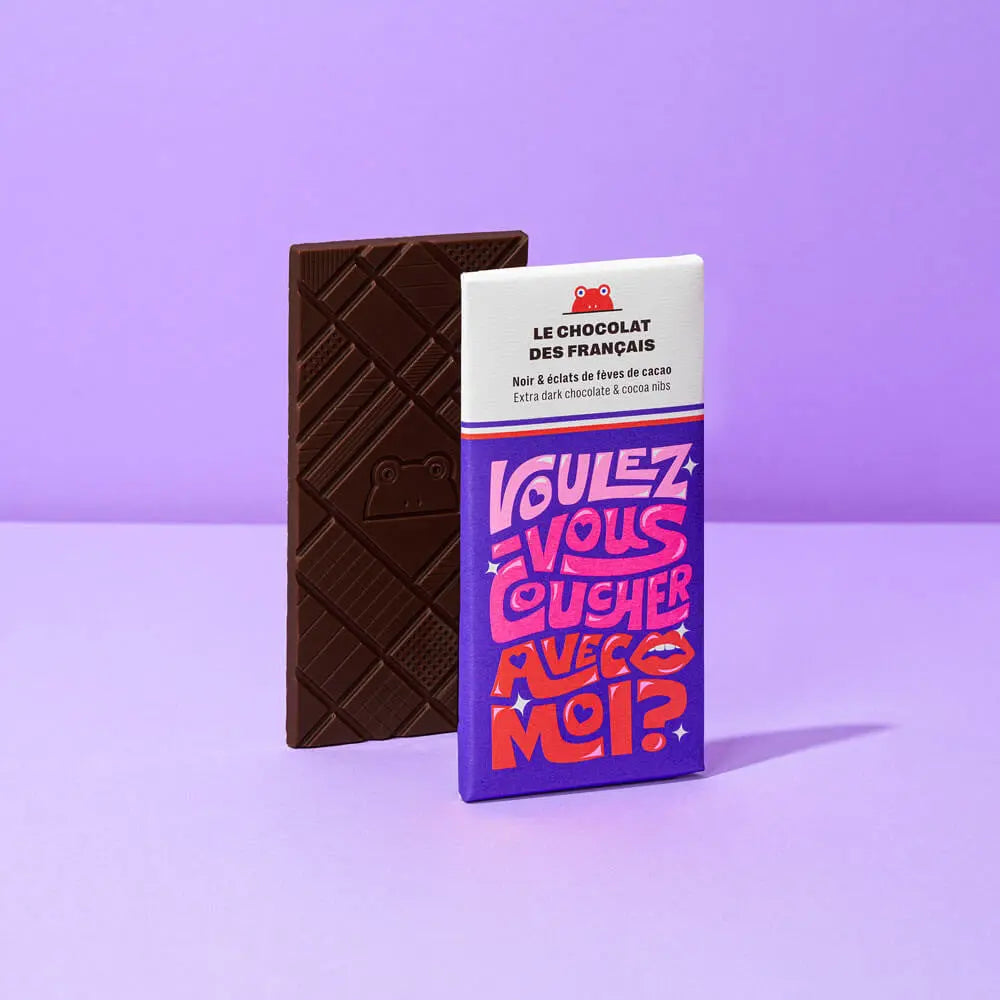 Tablette chocolat noir bio 71 % aux éclats de fèves de cacao Le chocolat des français